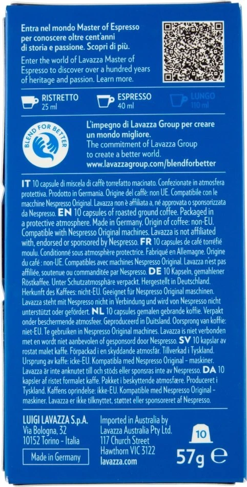 Lavazza Nespresso Crema e Gusto Classico kapsulės, 10 vnt.