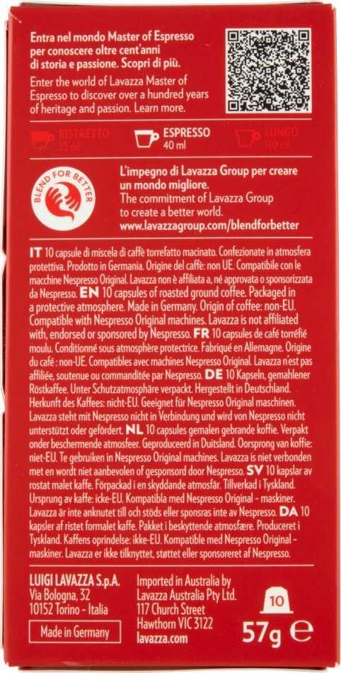 Lavazza Nespresso kapsulės Qualita Rossa 10 vnt.