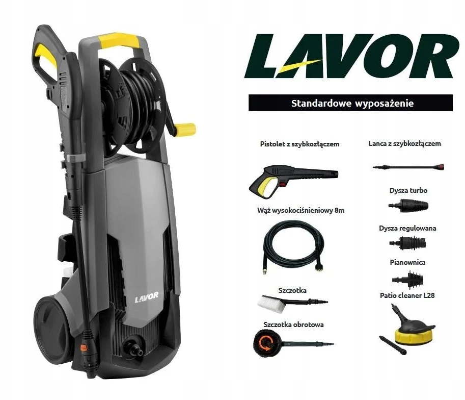 LAVOR AUKŠTO SLĖGIO PLOVYKLA PREDATOR 160 GL/2500W/160BAR + PATIO