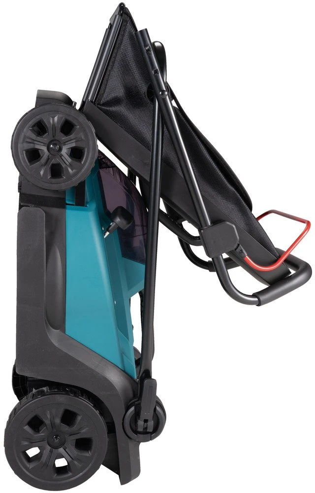 Makita DLM330RT akumuliatorinė vejapjovė 18 V ličio jonų, 1 x 5,0 Ah, DC18RC, 33 cm, 3 viename (pjovimas / surinkimas / mulčiavimas), 12,6kg,