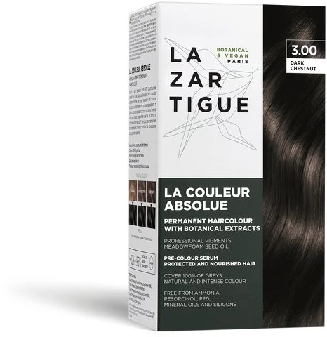 Lazartigue La Couleur Absolue Permanent Hair Dye 3.00 Dark Chestnut, 143 ml