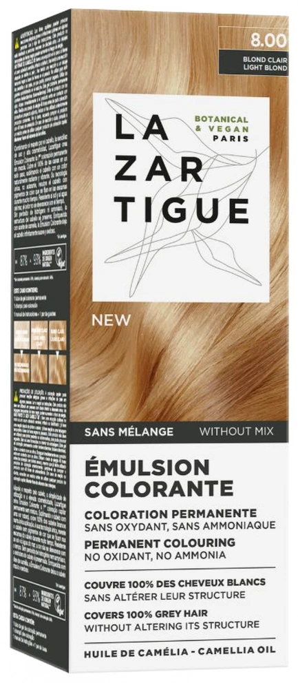 Lazartigue La Couleur Absolue Permanent Hair Dye 8.00 Light Blond, 60 ml