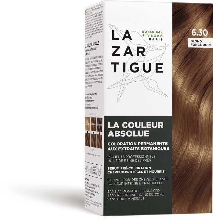 Lazartigue La Couleur Absolue Permanent Hair Dye 6.30 Golden Dark Blond, 143 ml