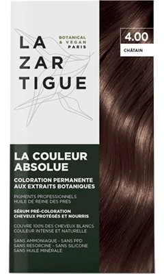 Lazartigue La Couleur Absolue Permanent Hair Dye 4.00 Chocolate Chestnut, 143 ml