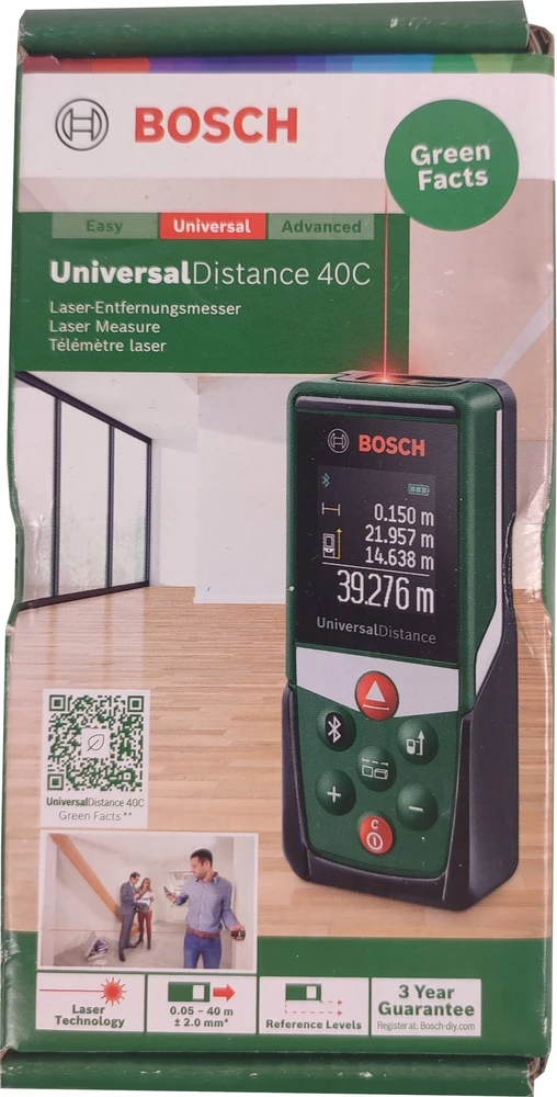 Lazerinis atstumų matuoklis Bosch Universal Distance 40C