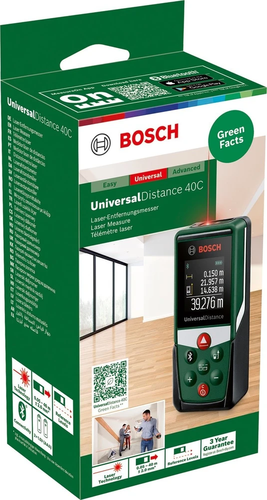 Lazerinis atstumų matuoklis Bosch Universal Distance 40C