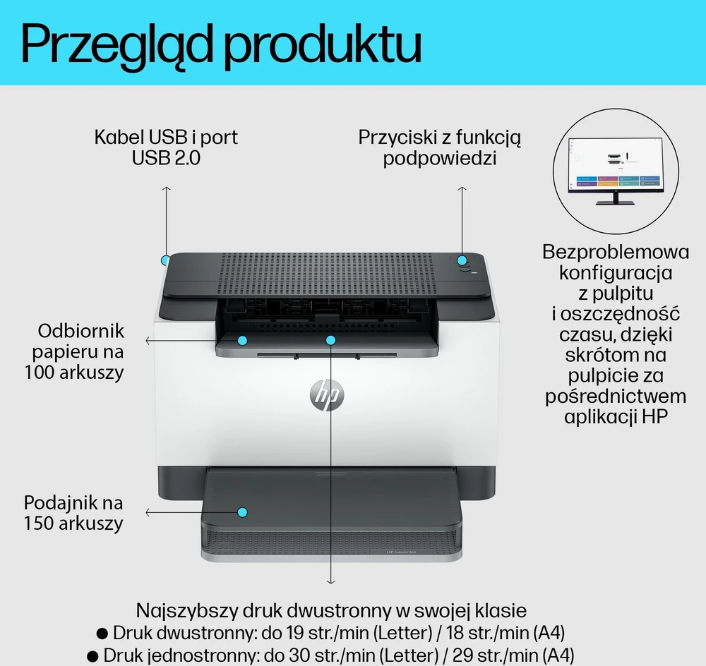 lazerinis spausdintuvas HP LaserJet M209D (8J9L0F)