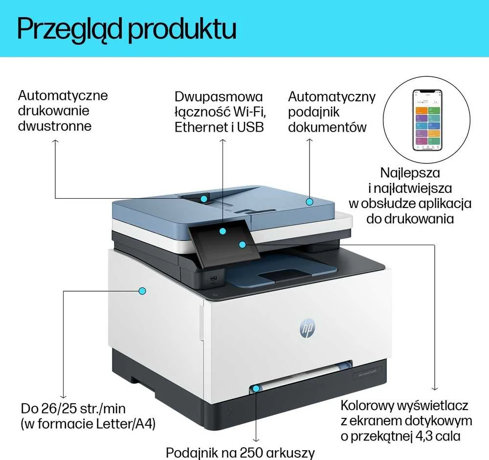 lazerinis spausdintuvas HP Color LaserJet Pro MFP 3302fdw (499Q8F#B19)