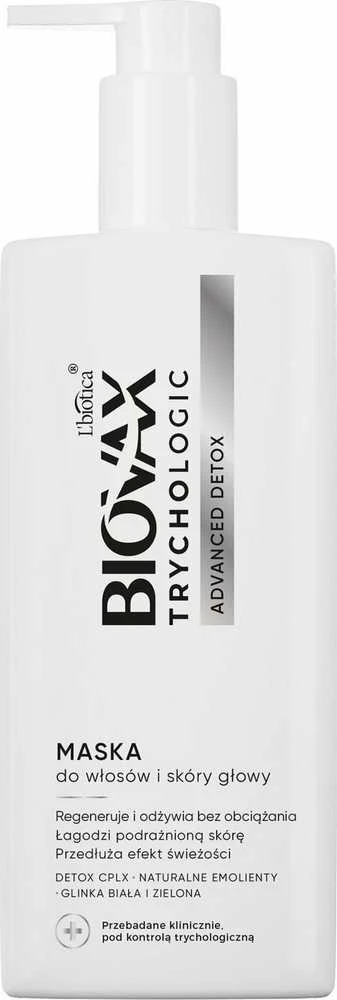LBIOTICA / BIOVAX L`BIOTICA Biovax Trychologic pažangi detoksikuojanti plaukų ir galvos odos kaukė 200 ml