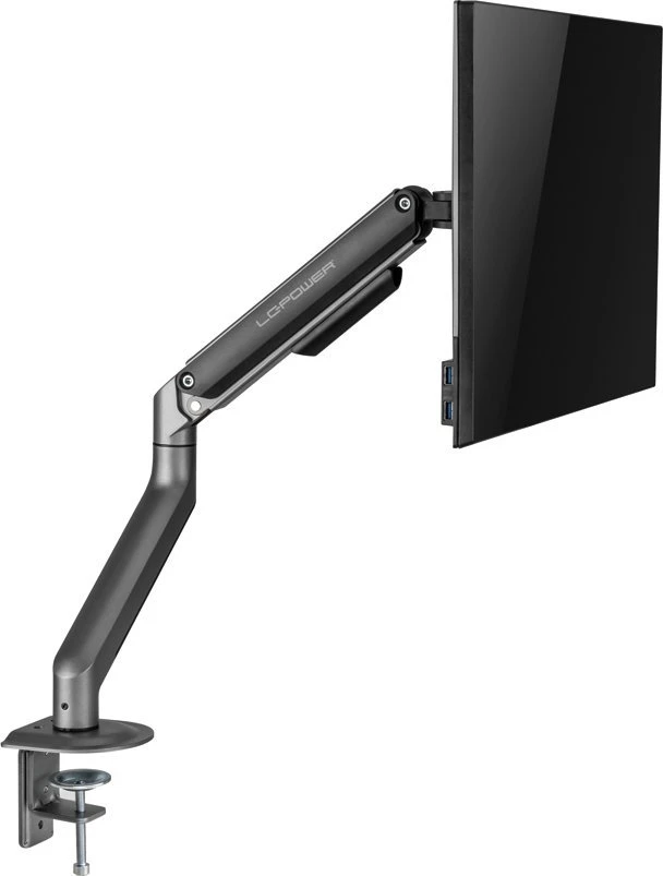 Laikiklis LC-Power LC-EQ-A32B, Spaustukas, 9kg, 43,2 cm (17"), 81,3 cm (32"), 100 x 100 mm, Juodas