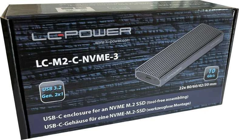 LC-Power NVMe SSD dėžutės pakuotė