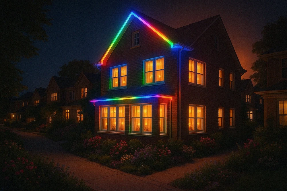 RGB LED šviesos juosta 10 m – lanksti