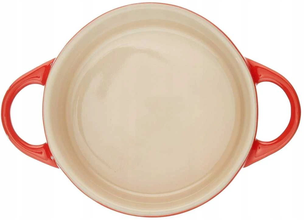 „Le Creuset“ akmens masės indų rinkinys iš 4 mažų, 10x5 cm raudonų puodų