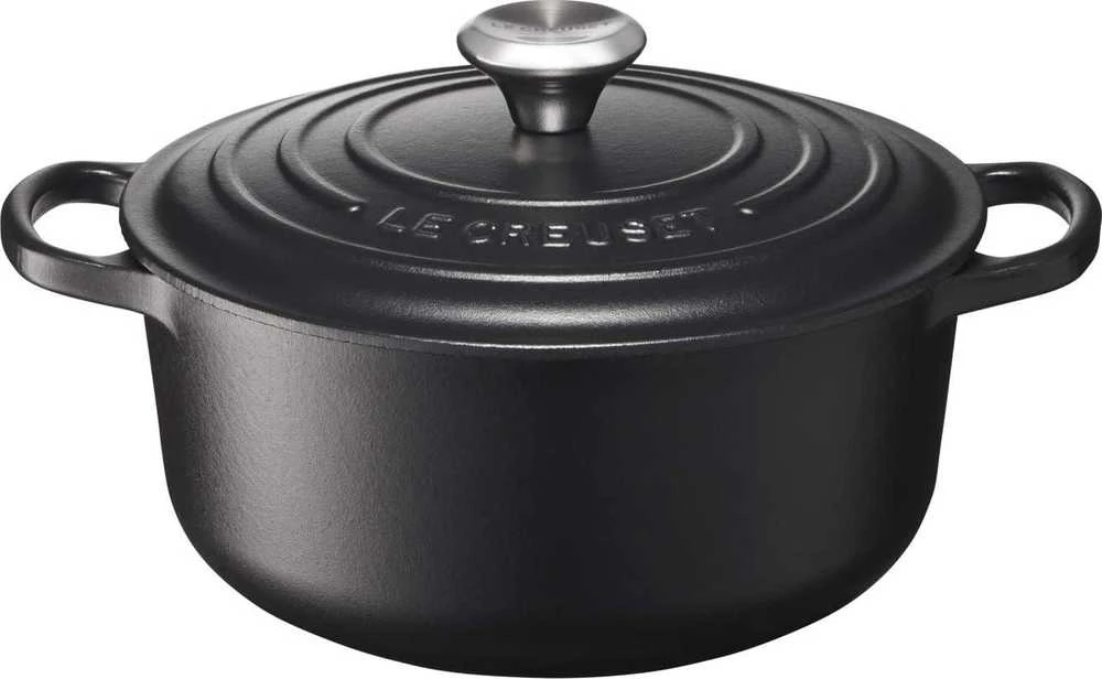 Virtuvės Indai - Le Creuset Signature Keptuvė 20cm Apvalaus Ketaus Juoda