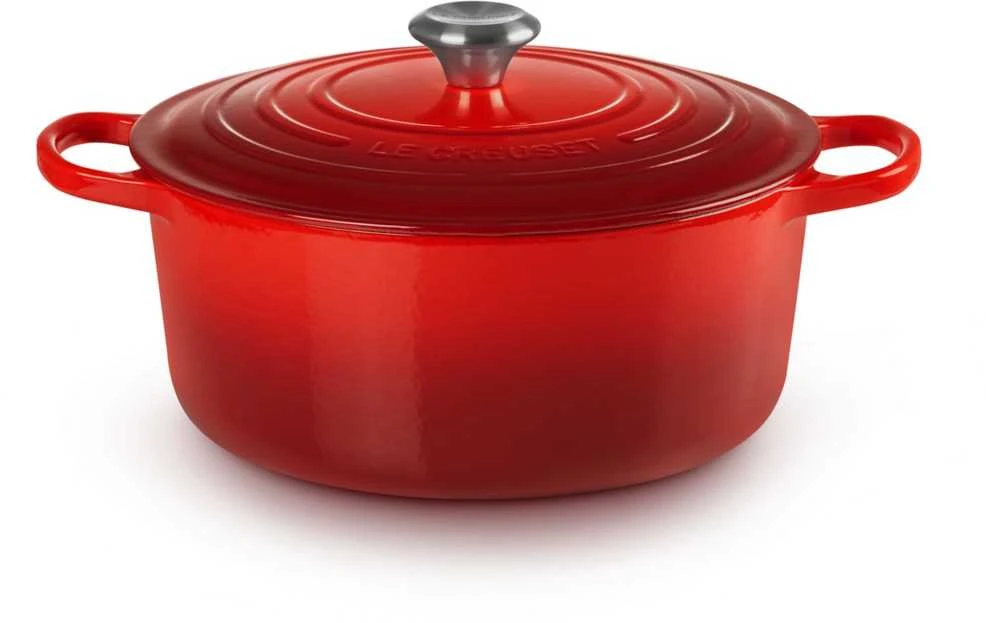 Virtuvės Indai - Le Creuset Signature Keptuvė 28cm Apvalus Ketaus Vyšninė Raudona