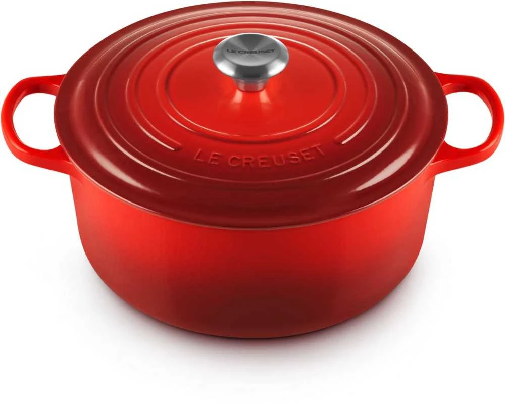 Virtuvės Indai - Le Creuset Signature Keptuvė 28cm Apvalus Ketaus Vyšninė Raudona