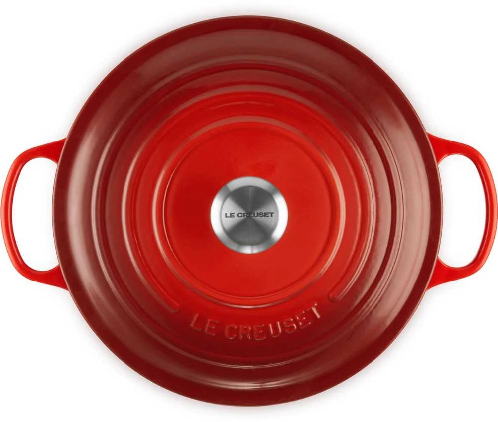 Virtuvės Indai - Le Creuset Signature Keptuvė 28cm Apvalus Ketaus Vyšninė Raudona