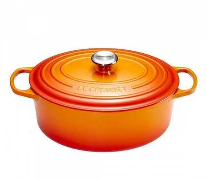 Le Creuset Puodas Signature ovalus 29 cm orkaitės raudonas