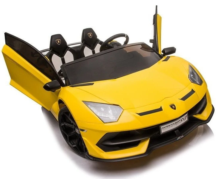 Dvivietis vaikiškas elektromobilis Lean Cars Lamborghini Aventador SX2028, geltonas