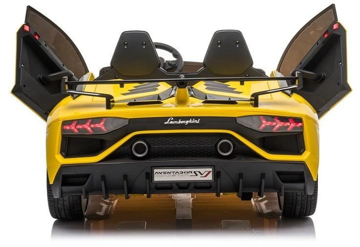 Dvivietis vaikiškas elektromobilis Lean Cars Lamborghini Aventador SX2028, geltonas