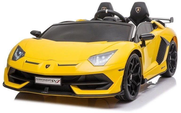 Dvivietis vaikiškas elektromobilis Lean Cars Lamborghini Aventador SX2028, geltonas