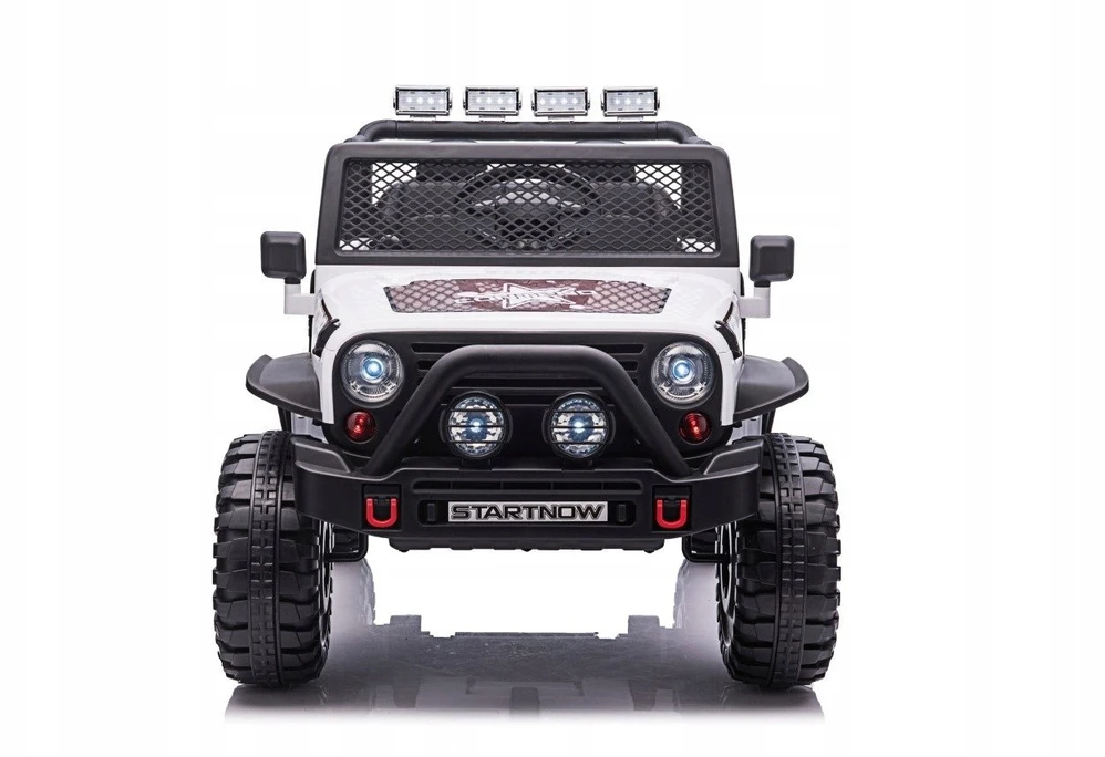 Lean Cars Vaikiškas elektrinis Jeep BEAST 4x4 su LED šviesomis ir saugos mygtuku, nuo 3 metų, juodas