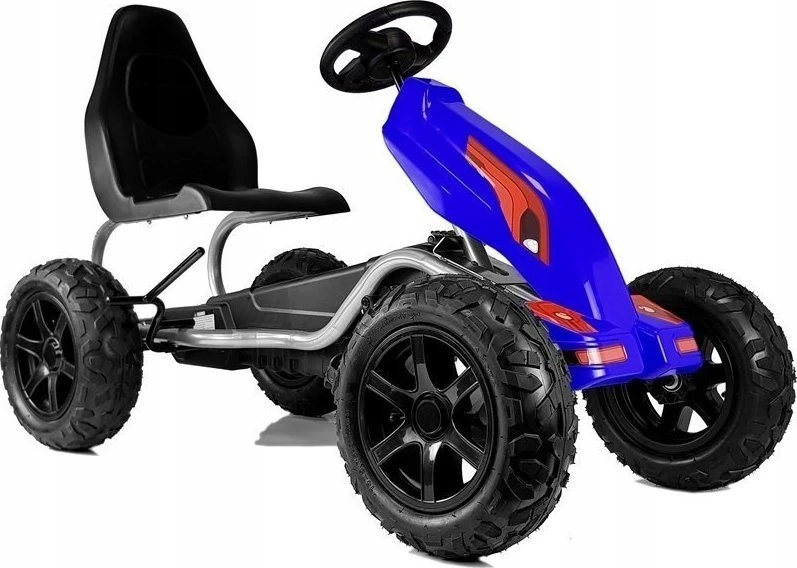 Lean Cars Pedalinis gokartas B012, mėlynas, vaikams nuo 6 metų