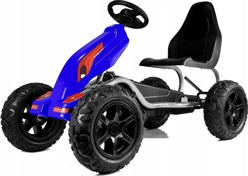 Lean Cars Pedalinis gokartas B012, mėlynas, vaikams nuo 6 metų