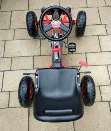 Lean Cars Gokart raudoni A-15 pripučiami ratai