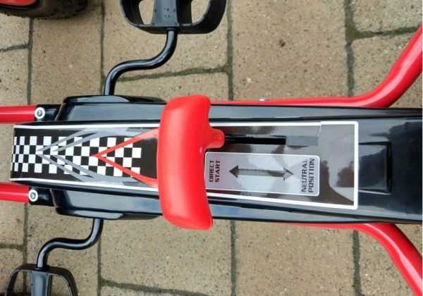 Lean Cars Gokart raudoni A-15 pripučiami ratai