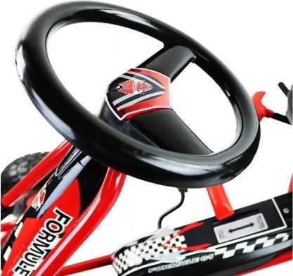Lean Cars Gokart raudoni A-15 pripučiami ratai