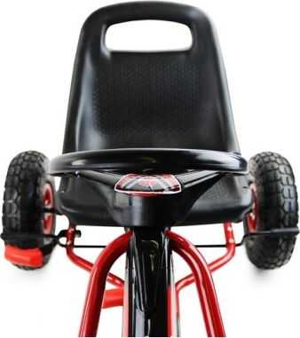 Lean Cars Gokart raudoni A-15 pripučiami ratai