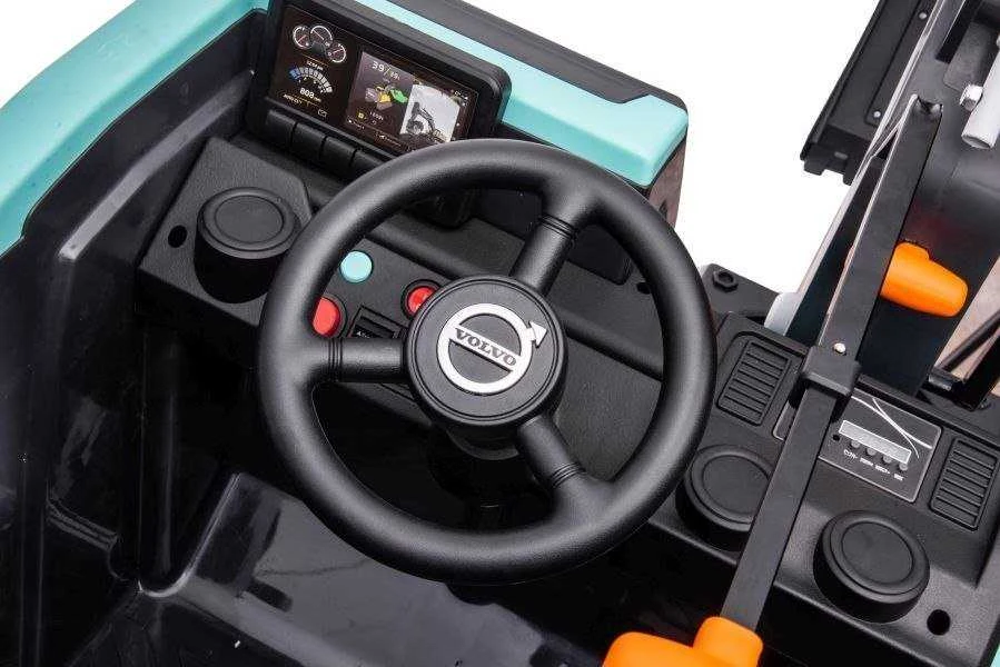 Vienvietis elektromobilis vaikams Volvo DK-VE888 Lean Cars, mėlynas