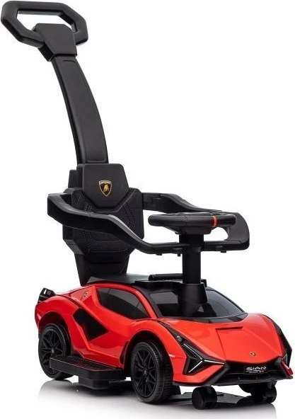 Lean Cars „Lamborghini QLS-996T“ važiuojamasis automobilis su stūmikliu, raudonas