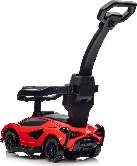 Lean Cars „Lamborghini QLS-996T“ važiuojamasis automobilis su stūmikliu, raudonas