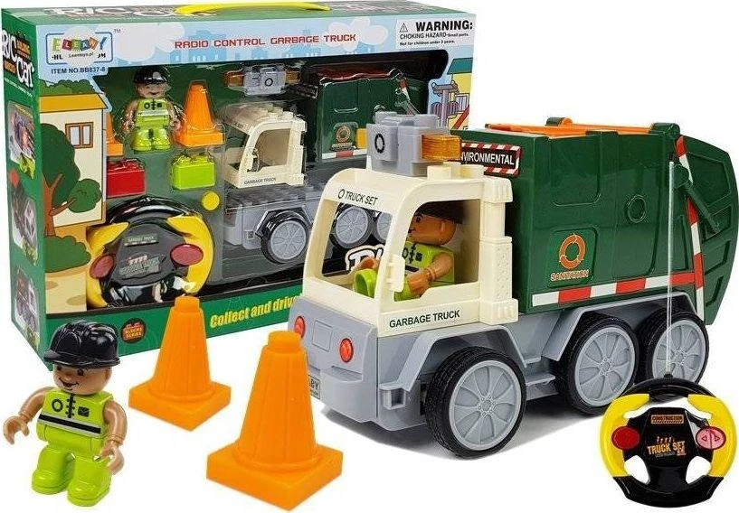 Lean toys Auto R/C šiukšliavežis