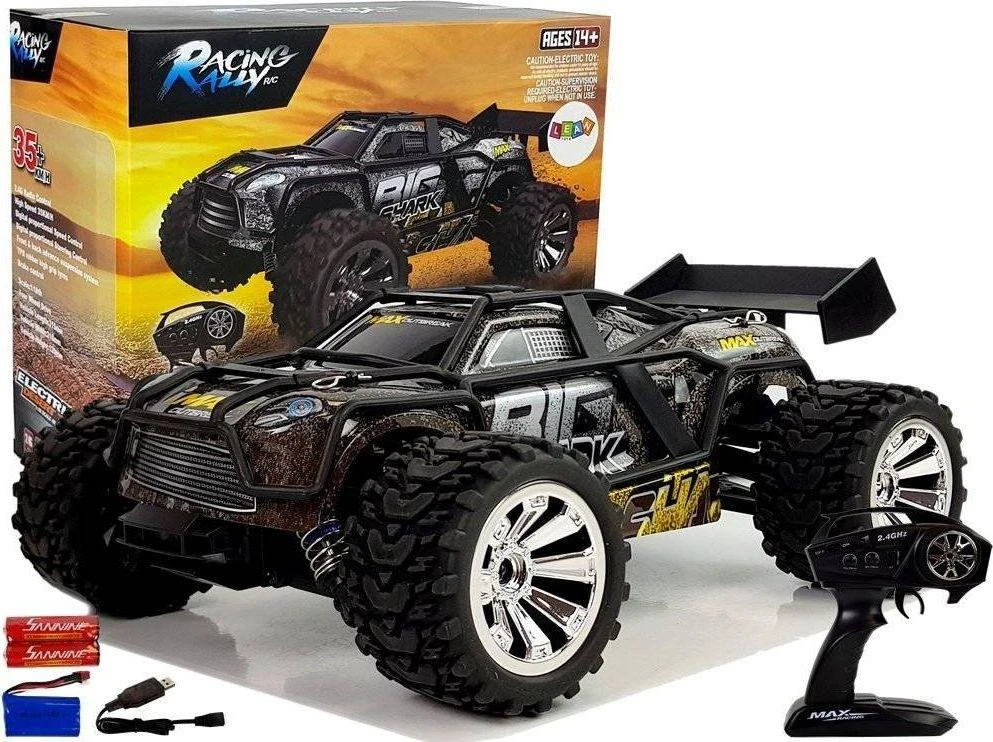 Lean Toys Visureigis su nuotolinio valdymo pultu 1:18, 35 km/h, rudas/geltonas