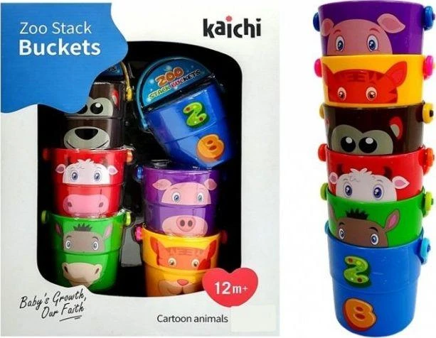 Lean Toys Kibirėlių su gyvūnėliais rinkinys Inna, 6 vnt.