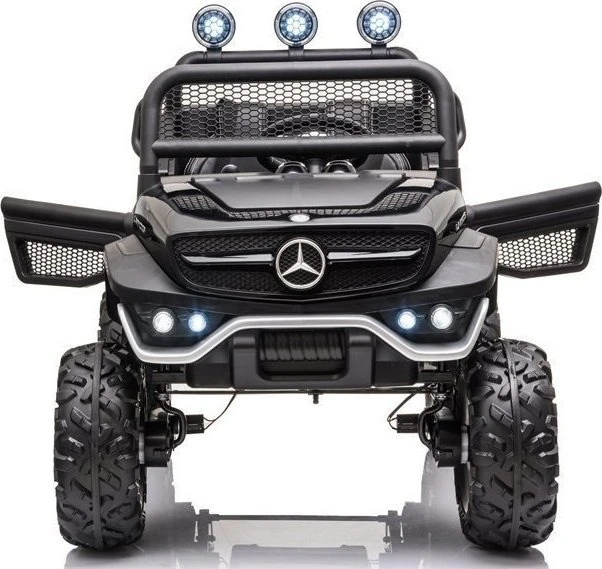 Lean Cars Vaikiškas elektrinis visureigis Mercedes Unimog S, juodas