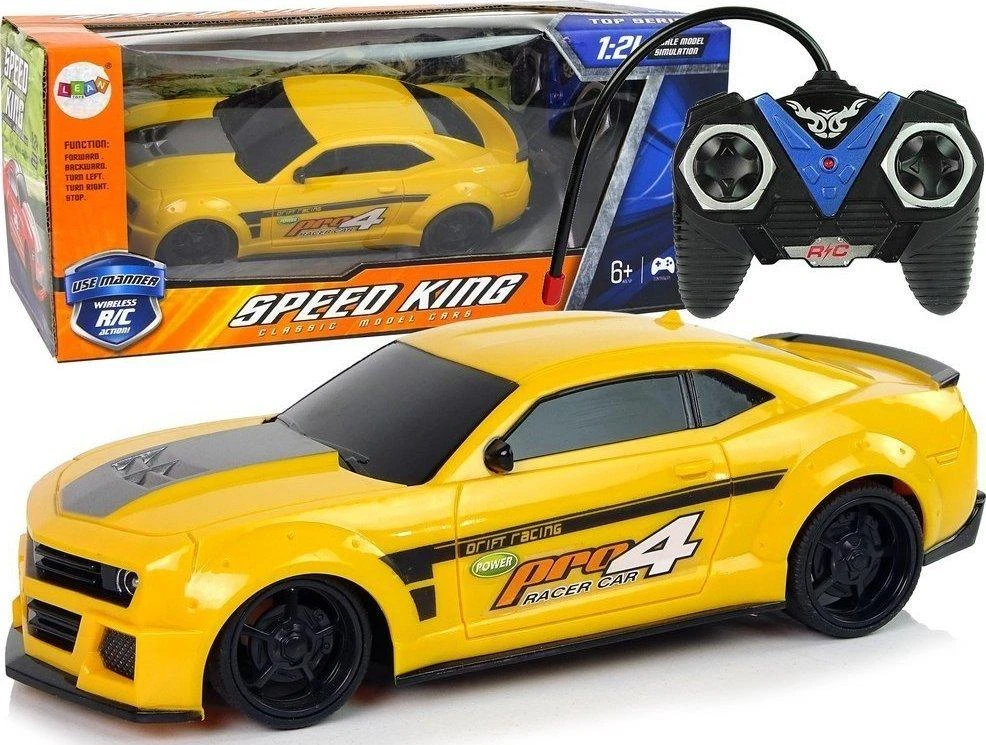 Lean Toys Nuotoliniu būdu valdomas sportinis automobilis 1:24 geltonas