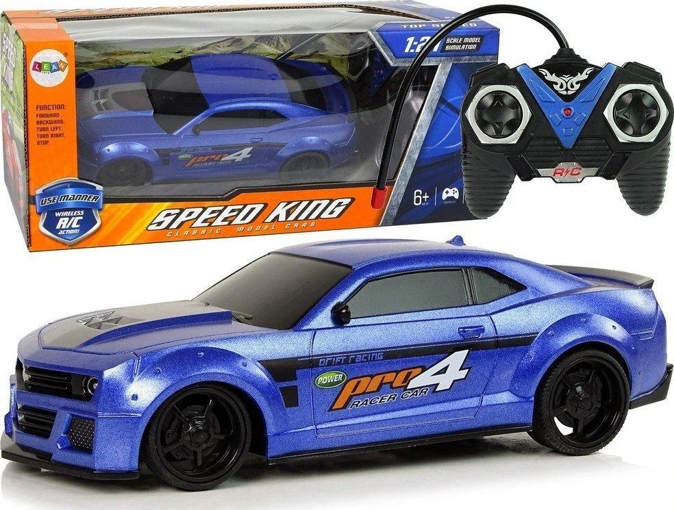 Lean Toys Nuotoliniu būdu valdomas sportinis automobilis 1:24 mėlynas