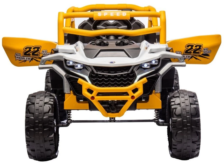 Lean Cars Baterijomis Varomas 4x4 Visureigis M1, Baltas ir Geltonas