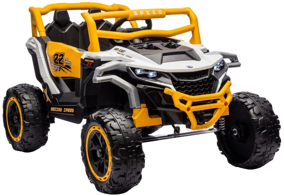 Lean Cars Baterijomis Varomas 4x4 Visureigis M1, Baltas ir Geltonas