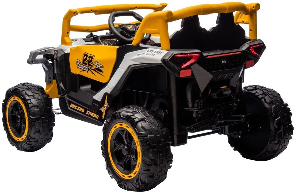 Lean Cars Baterijomis Varomas 4x4 Visureigis M1, Baltas ir Geltonas