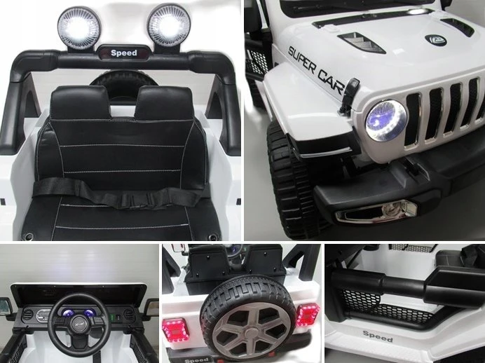 Lean Cars Vienvietis vaikiškas elektromobilis 4x4 LeanToys FT-938, baltas