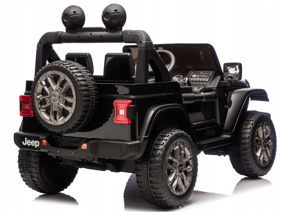 Lean Cars Juodas elektrinis automobilis Jeep Rubicon DK-JWR556