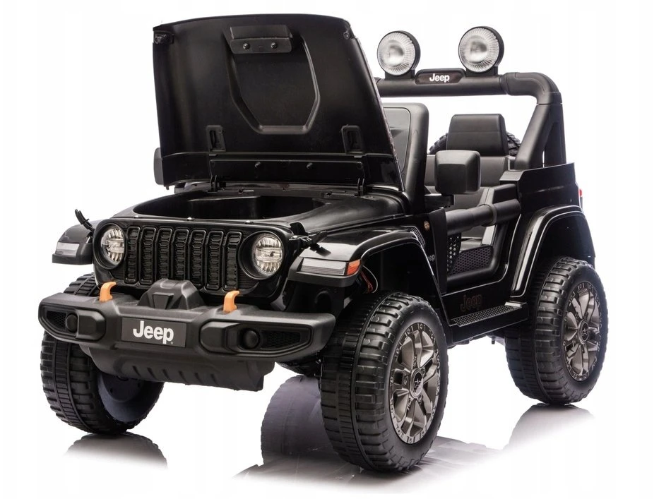 Lean Cars Juodas elektrinis automobilis Jeep Rubicon DK-JWR556