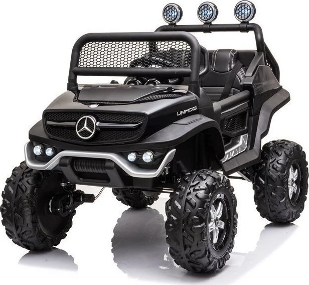 Lean Cars Vaikiškas elektrinis visureigis Mercedes Unimog S, juodas