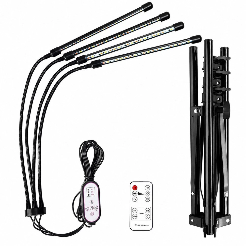 Lean Lampa LED lempa augalams auginti ir apšviesti, 4 dalių stovas, nuotolinio valdymo pultas