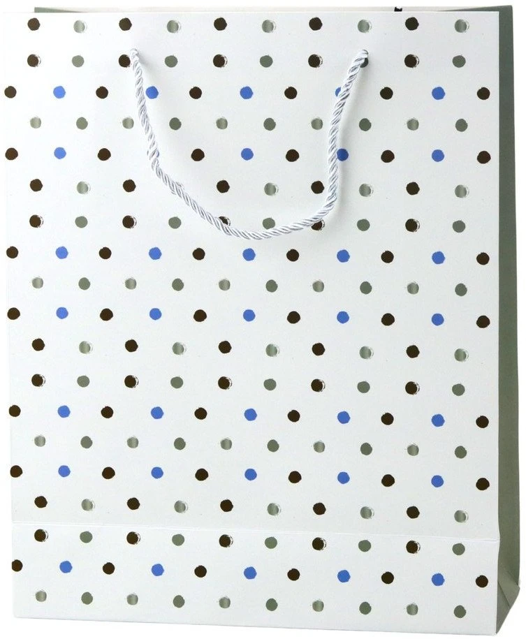 Lean Krepšys Klasikinis dovanų maišelis su taškeliais ir pakabuku „Just For You“, 32 x 26 x 10 cm